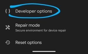 Develper options Develper options